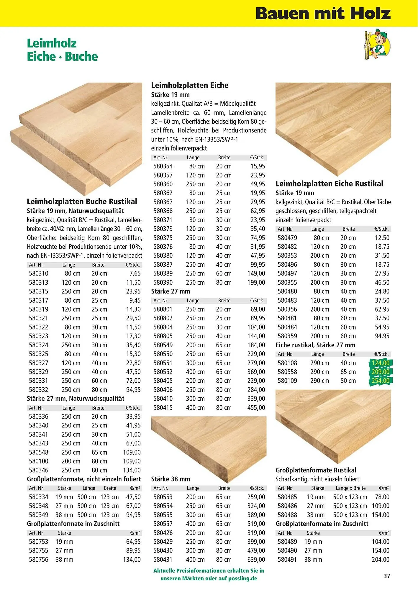 Holz Possling Prospekt von 1. April bis 31. Juli 2026 - Prospekt seite 37