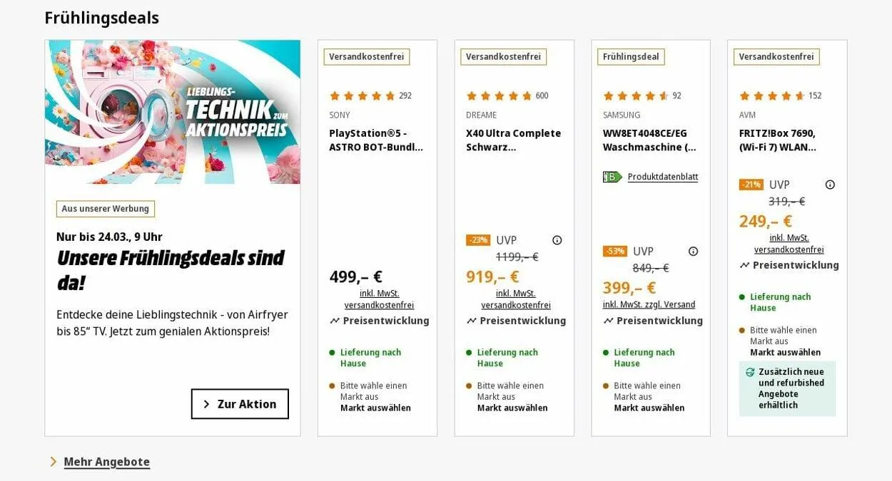 Saturn Aktueller Prospekt von 17. März bis 26. März 2025 - Prospekt seite 1