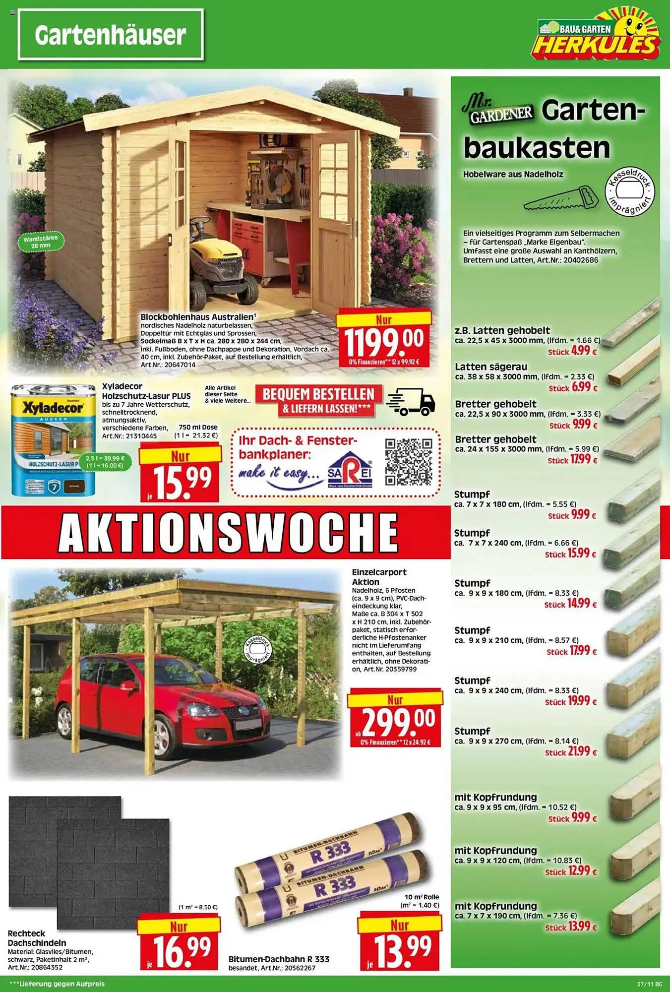 Herkules Baumarkt Prospekt von 30. Juni bis 5. Juli 2025 - Prospekt seite 11