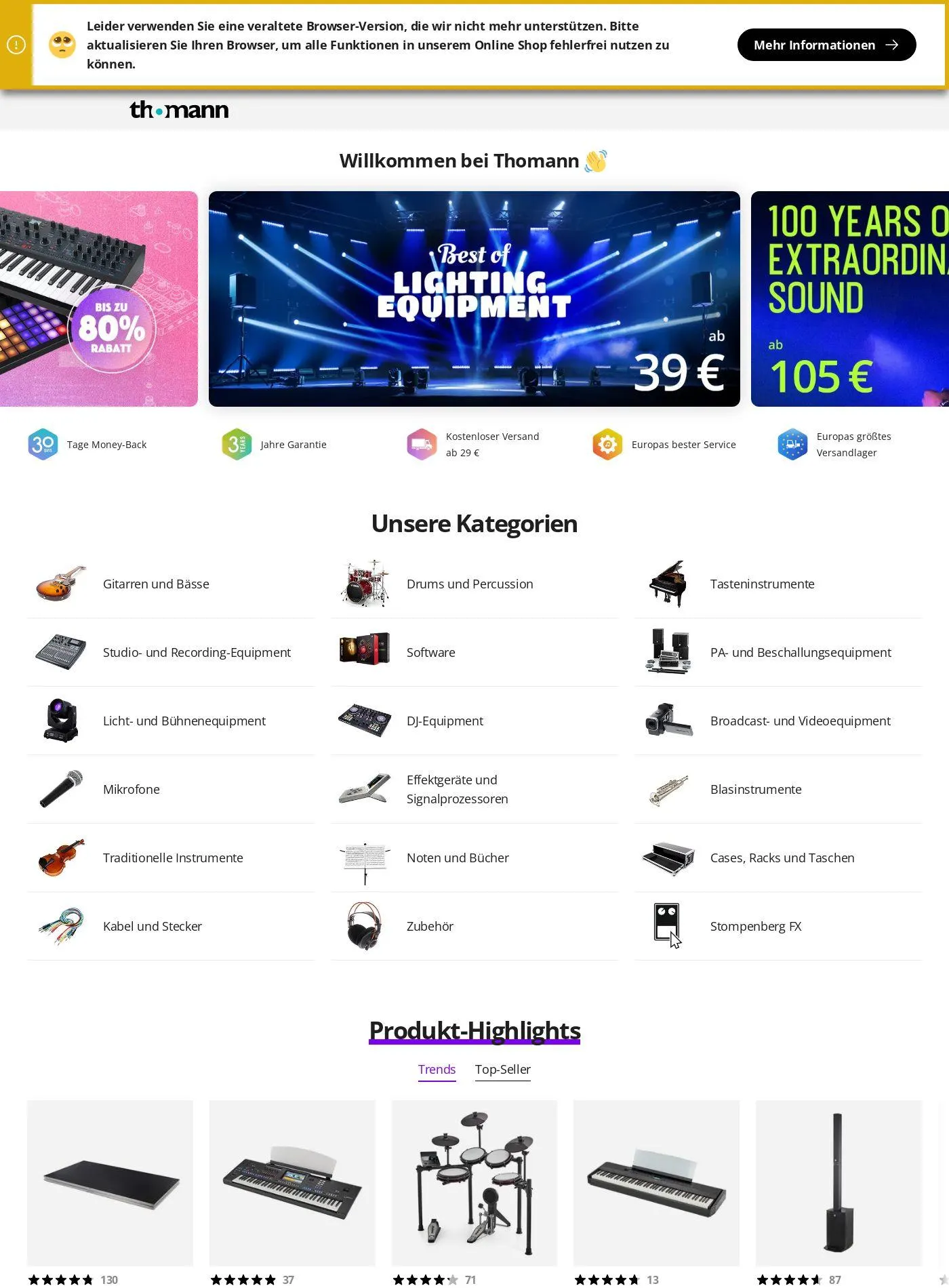 Thomann Aktueller Prospekt von 12. Mai bis 21. Mai 2025 - Prospekt seite 1