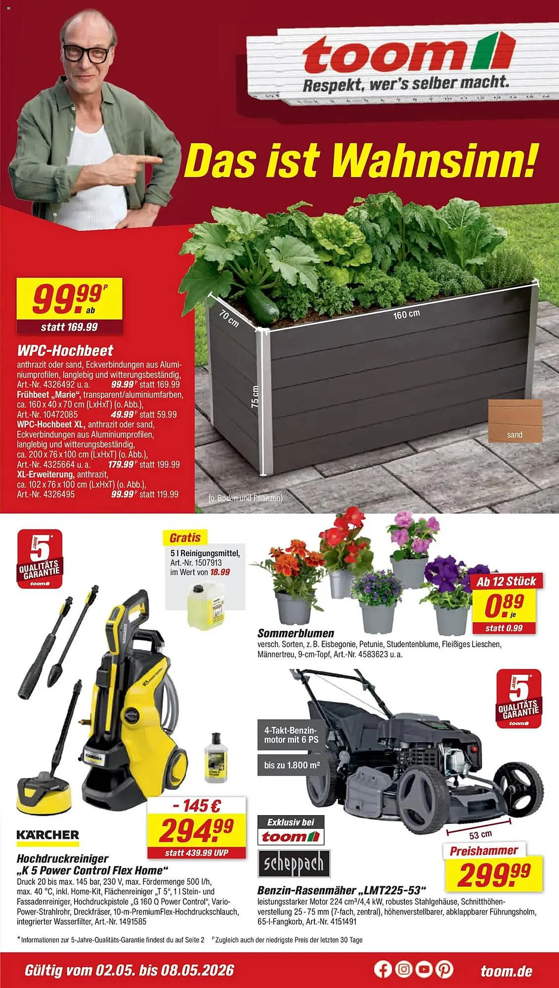 Toom Baumarkt Prospekt von 2. Mai bis 8. Mai 2026 - Prospekt seite 1
