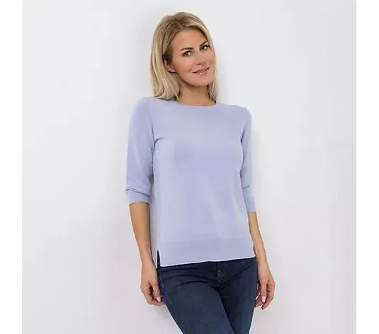 DAWID by Dawid Tomaszewski Pullover, 3/4-Arm Rippbund-Abschlüsse figurumspielend