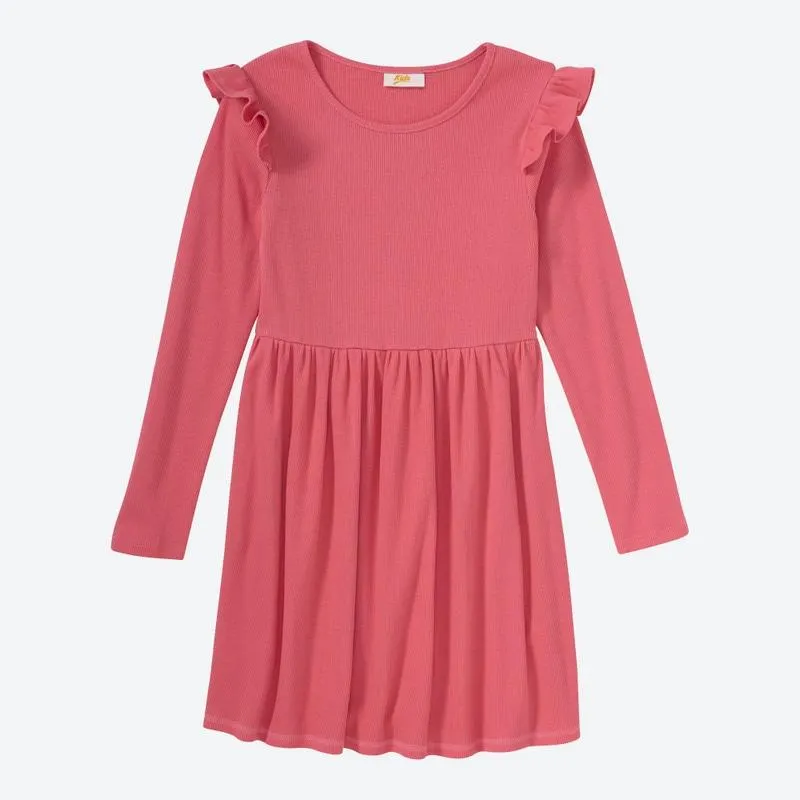 Kinder-Mädchen-Kleid mit Rüschen