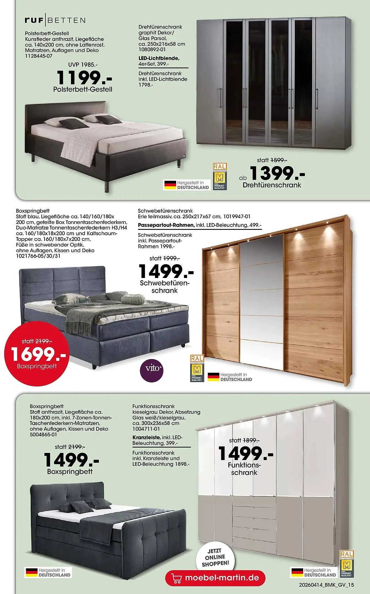 Möbel Martin Prospekt von 13. April bis 30. April 2026 - Prospekt seite 15