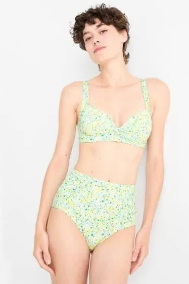 Bikini bottoms - high waist - LYCRA® XTRA LIFE™ - floral