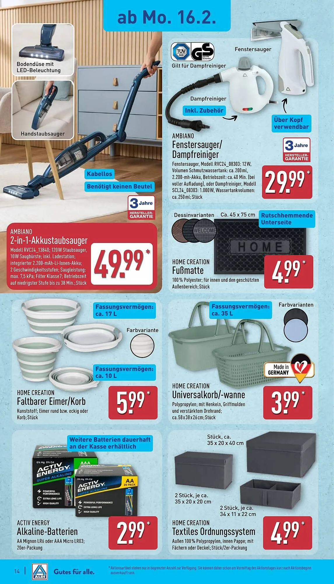 Aldi Nord Prospekt von 16. Februar bis 21. Februar 2026 - Prospekt seite 19