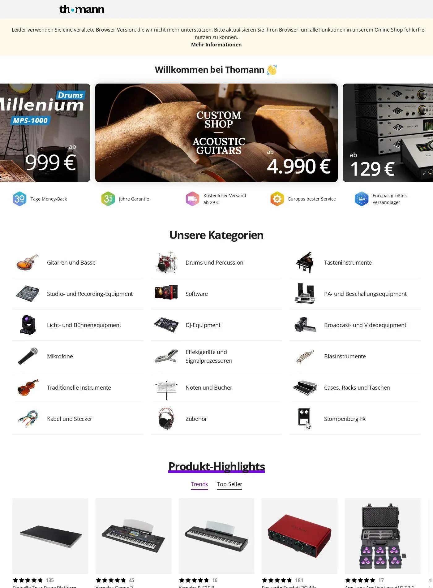 Thomann Aktueller Prospekt von 13. Oktober bis 22. Oktober 2025 - Prospekt seite 1