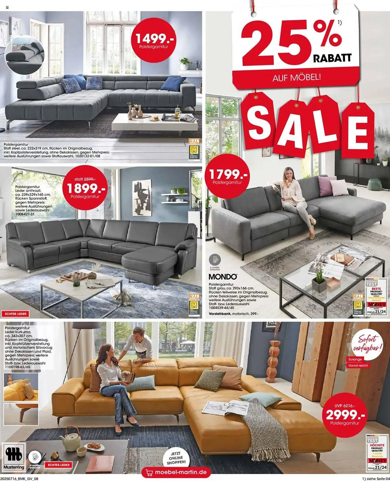Möbel Martin Prospekt von 16. Juli bis 3. August 2025 - Prospekt seite 8