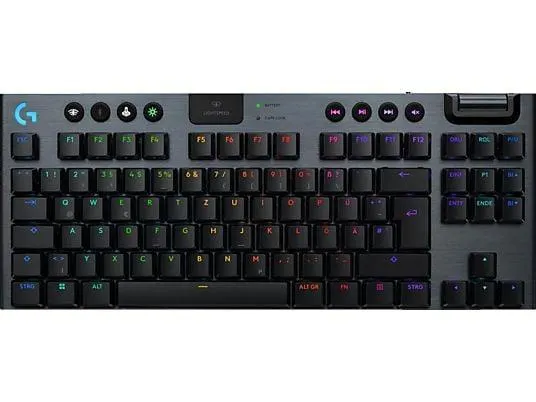 LOGITECH G915 X LIGHTSPEED TKL, Gaming-Tastatur, kabellos, Schwarz