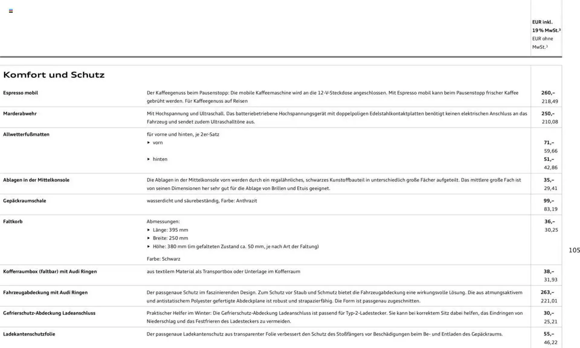 Audi Prospekt von 29. Januar bis 23. Januar 2026 - Prospekt seite 105