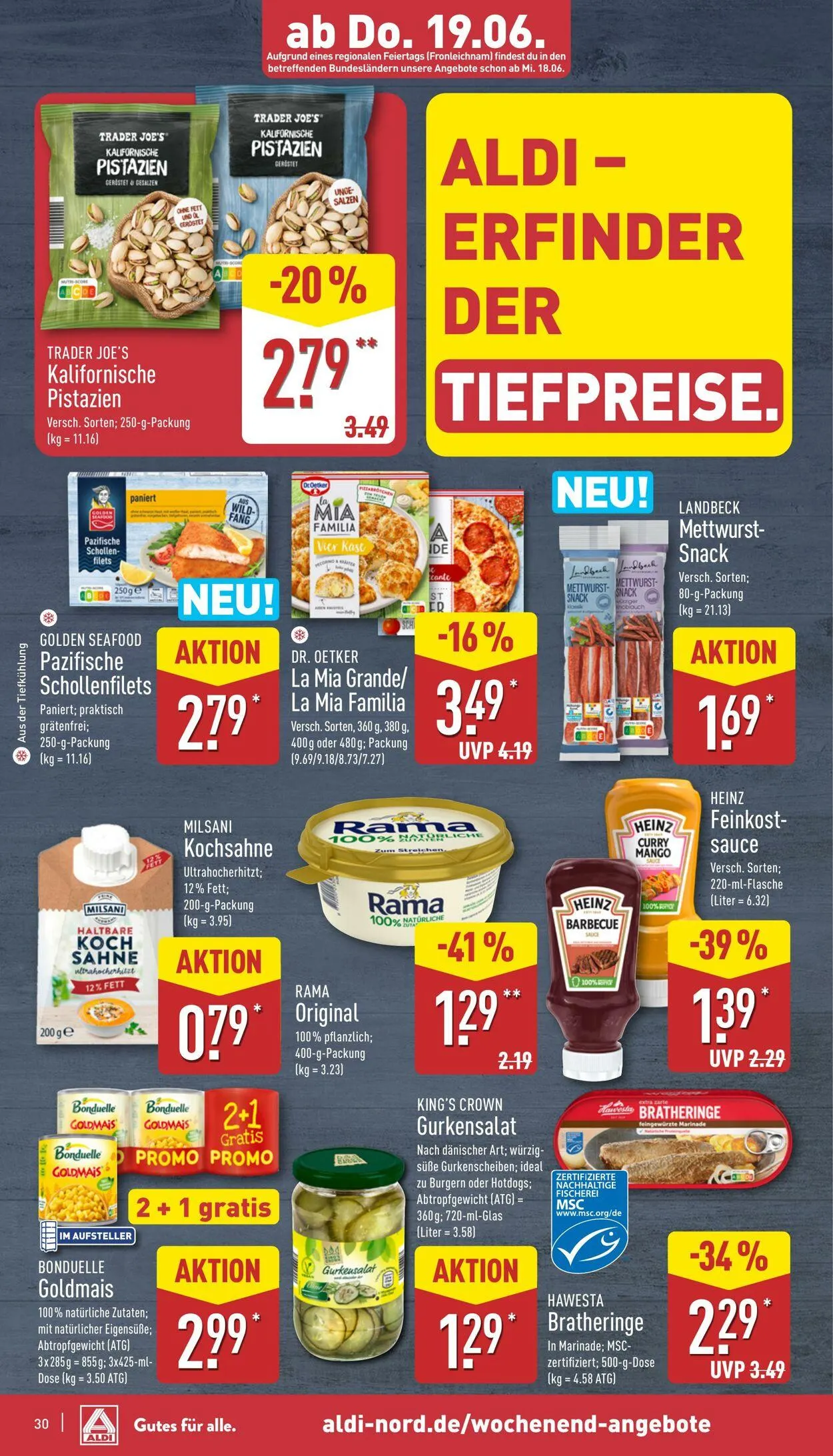 Aldi-Nord von 16. Juni bis 21. Juni 2025 - Prospekt seite 30