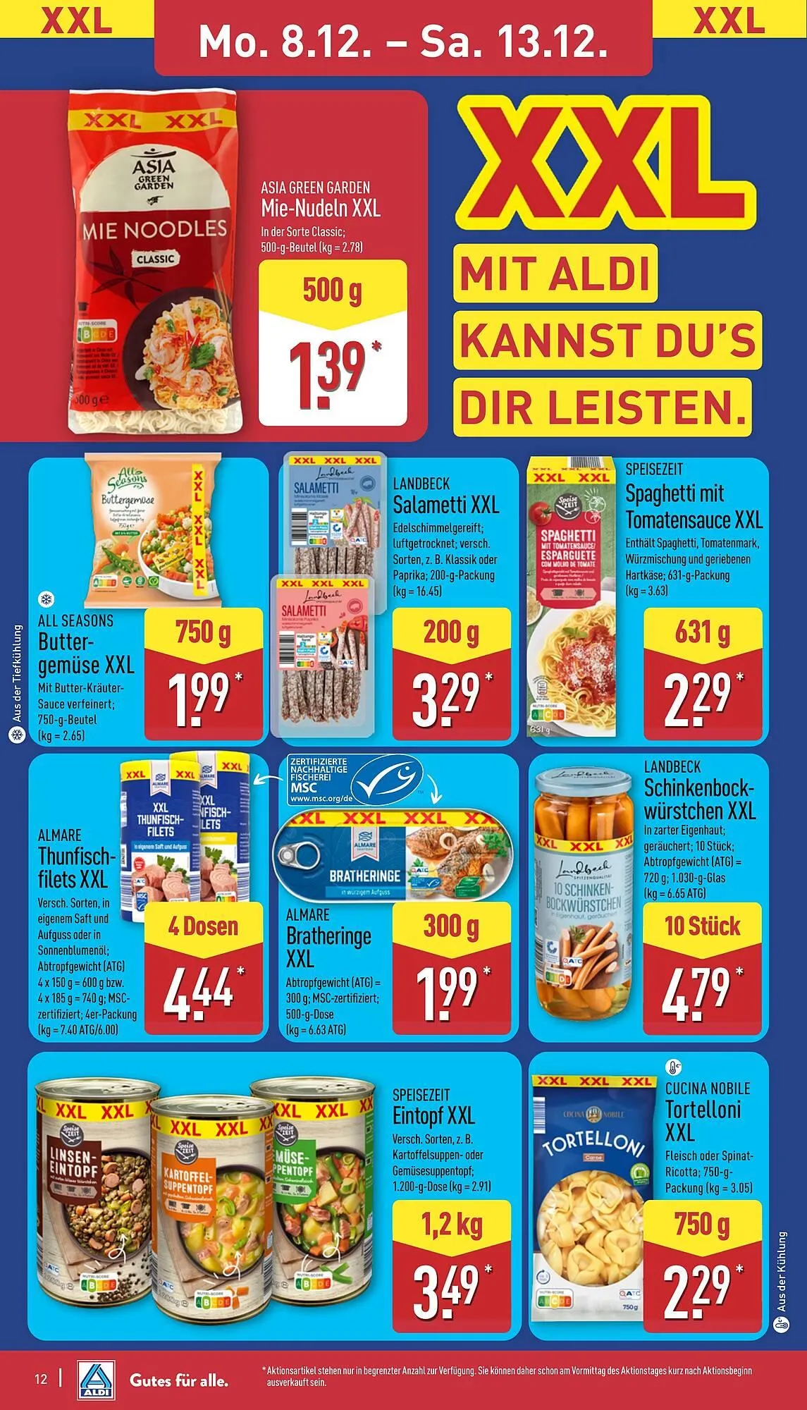 Aldi Nord Prospekt von 8. Dezember bis 13. Dezember 2025 - Prospekt seite 12