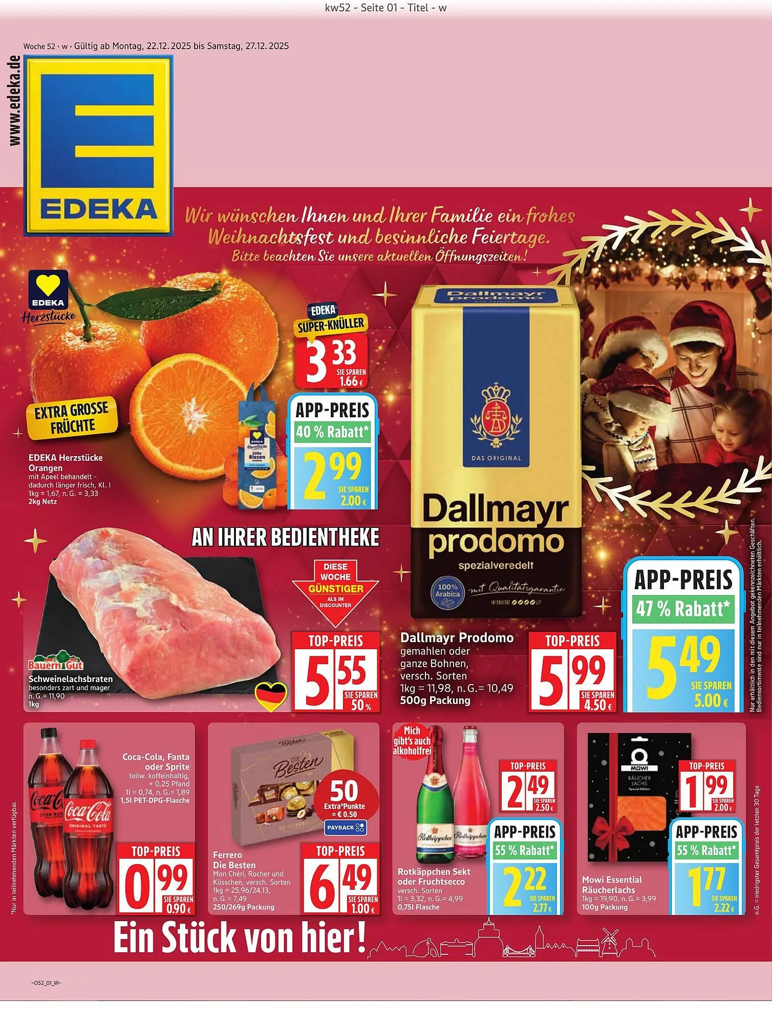 Edeka Prospekt von 22. Dezember bis 27. Dezember 2025 - Prospekt seite 1