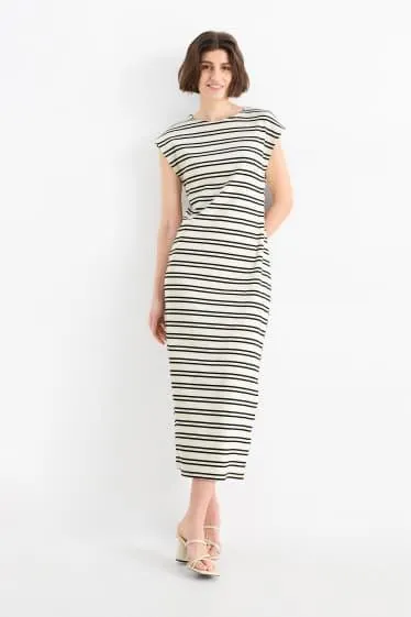 T-shirt dress - ribbed - striped