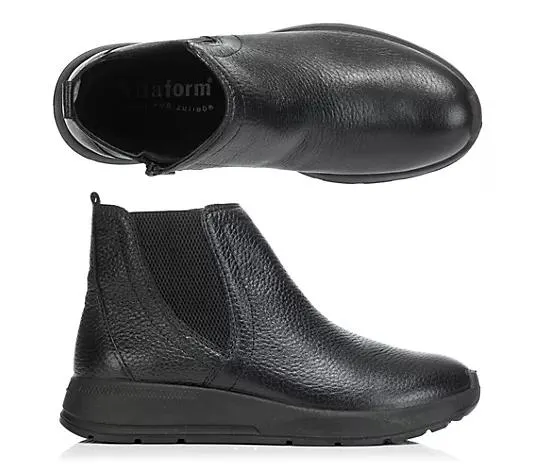 VITAFORM Damen-Stiefelette Hirschleder Reißverschluss sportliche Sohle