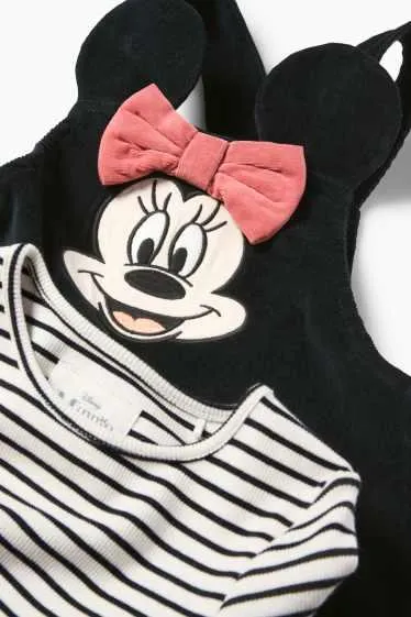 Minnie Mouse - set - velvet dress and long sleeve top - 2 piece