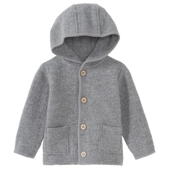 Baby Wollwalk-Jacke mit Umschlagbündchen