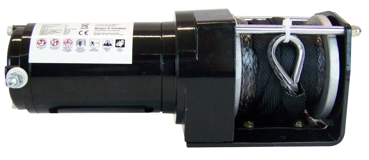 Profi-Seilwinde 12 V, 2700 kg Synthetikseil