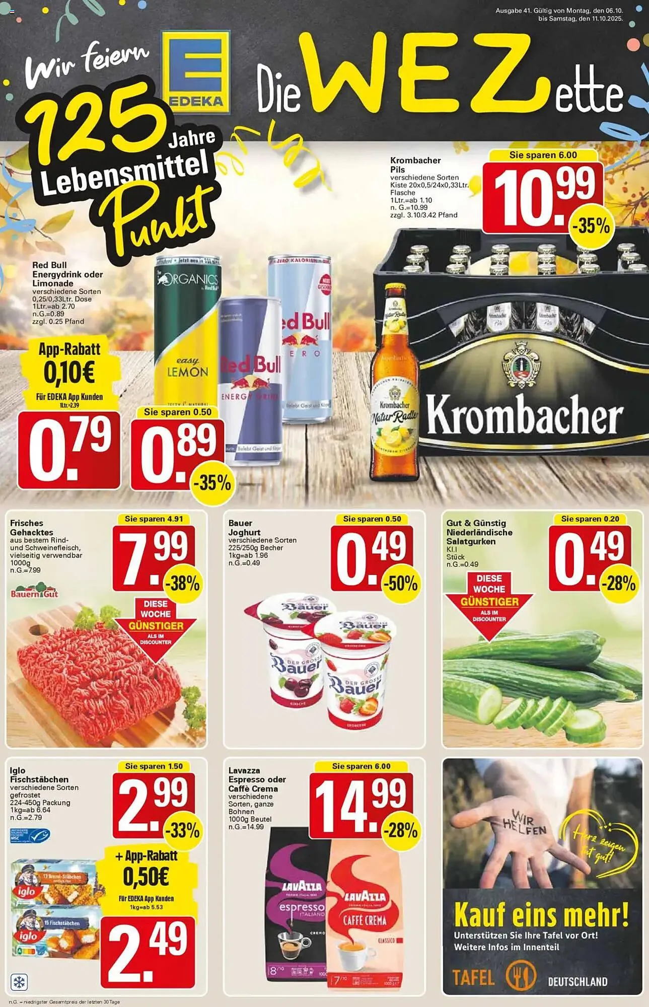 WEZ Prospekt von 6. Oktober bis 11. Oktober 2025 - Prospekt seite 1