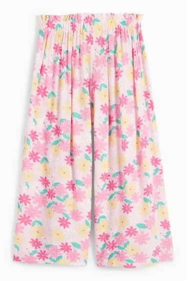 Cloth trousers - floral - textured