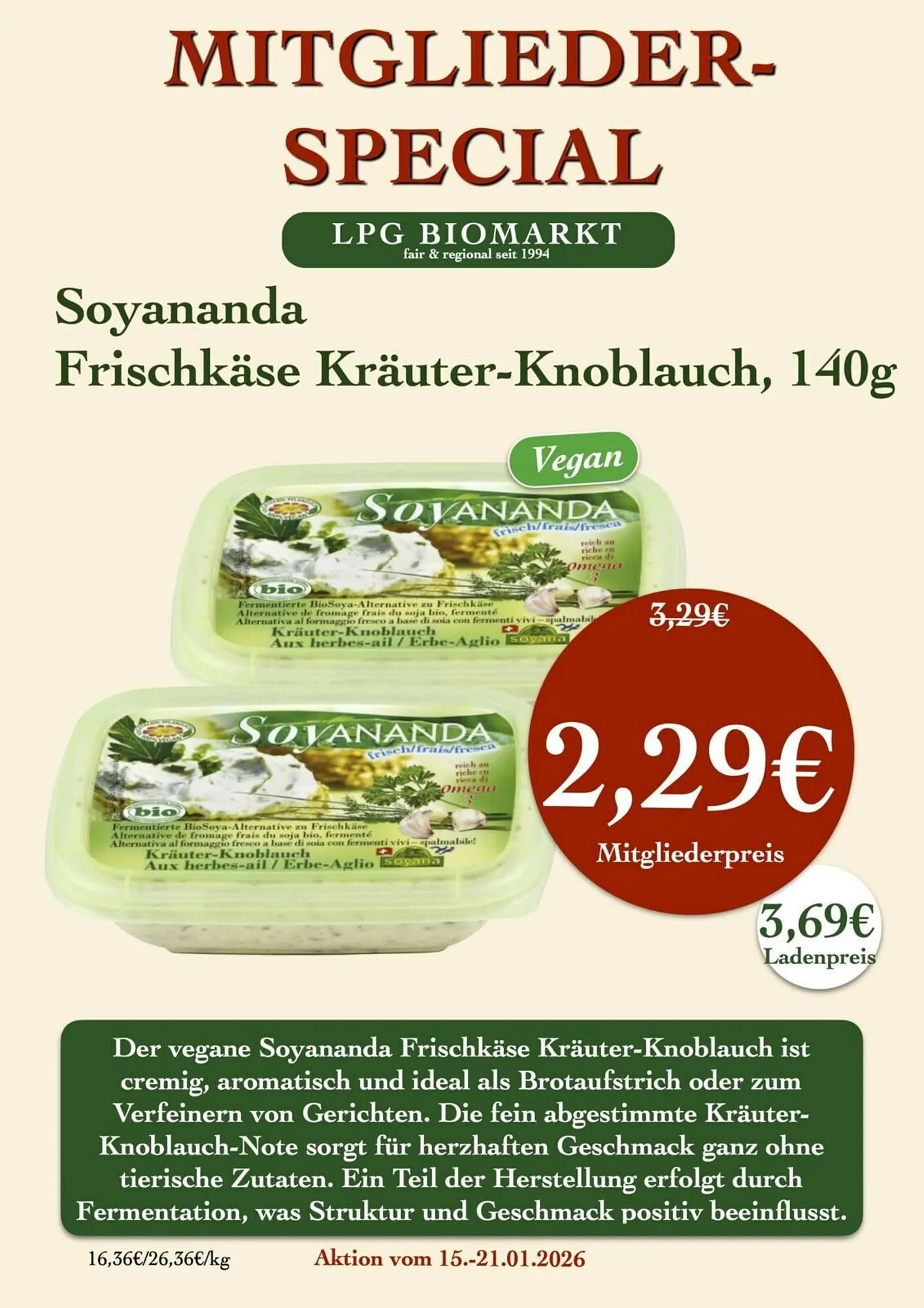 LPG Biomarkt Prospekt von 15. Januar bis 21. Januar 2026 - Prospekt seite 8