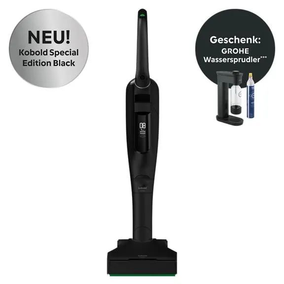 VK7 Akku-Staubsauger Black (inkl. GROHE Wassersprudler)
