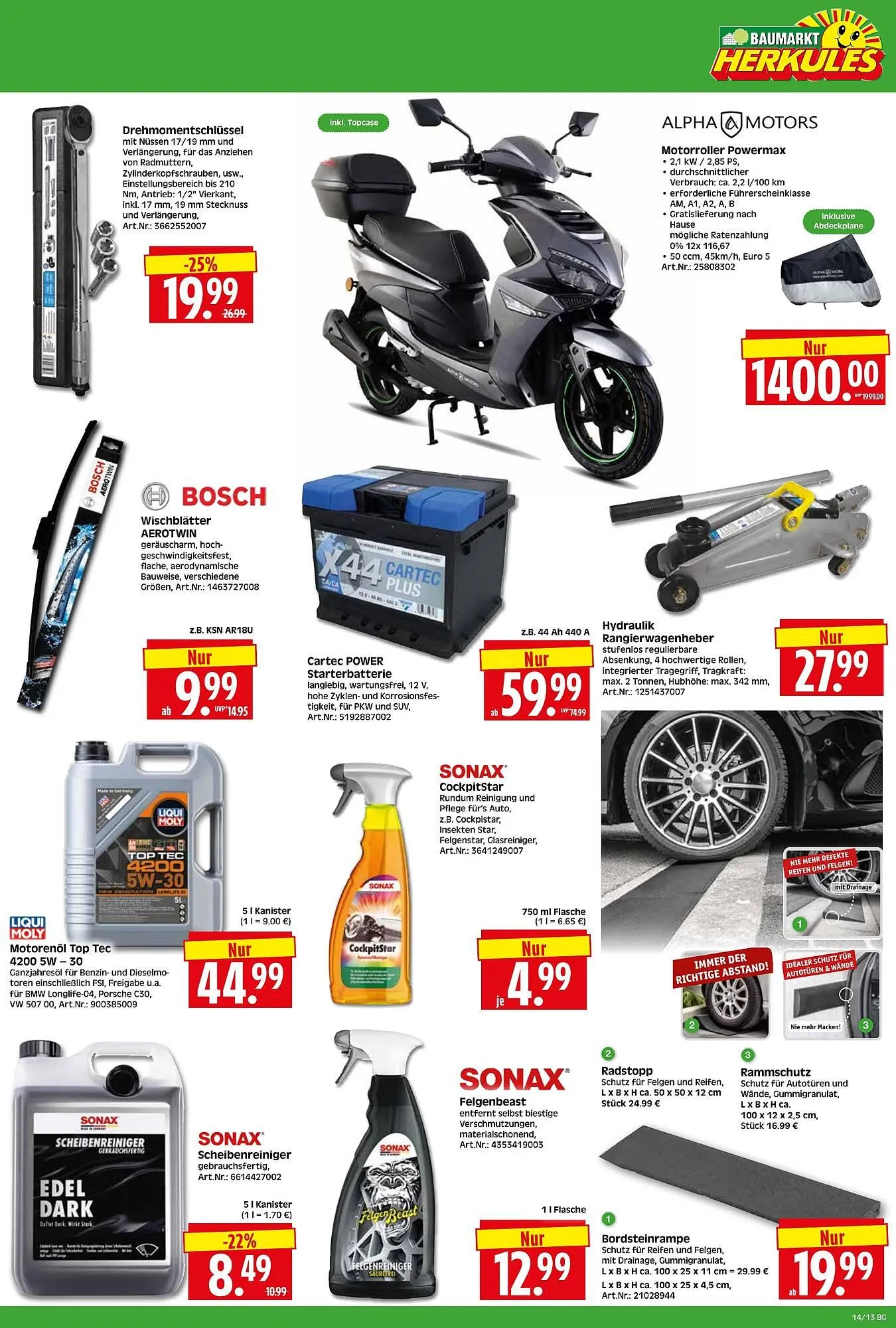 Herkules Baumarkt Prospekt von 30. März bis 4. April 2026 - Prospekt seite 13