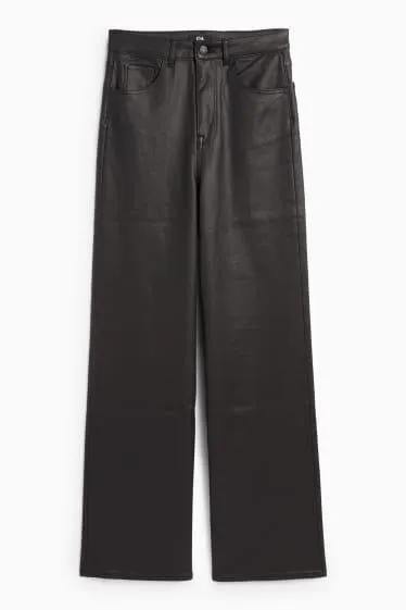 Cloth trousers - high waist - wide leg