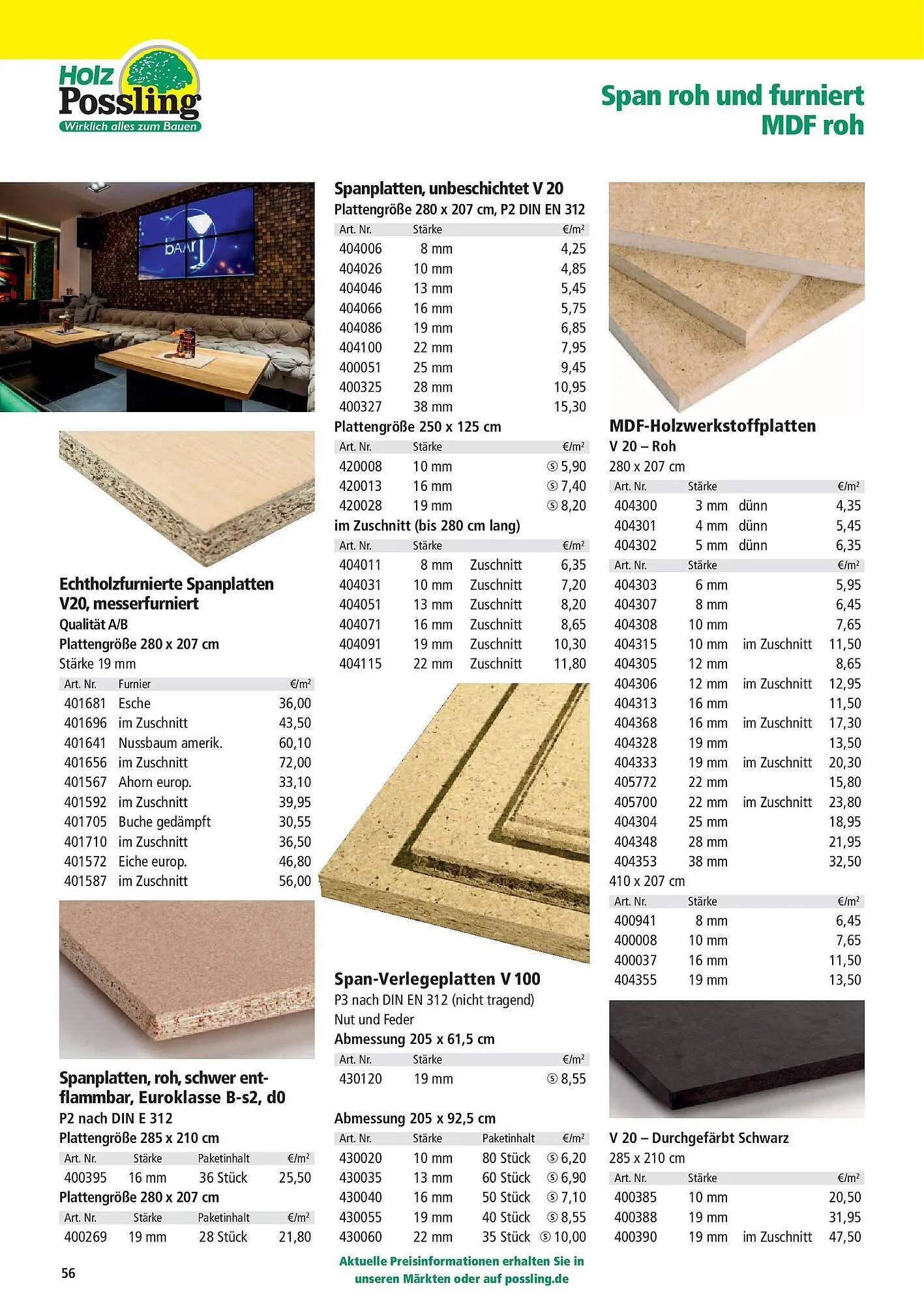 Holz Possling Prospekt von 31. März bis 30. Juni 2025 - Prospekt seite 56