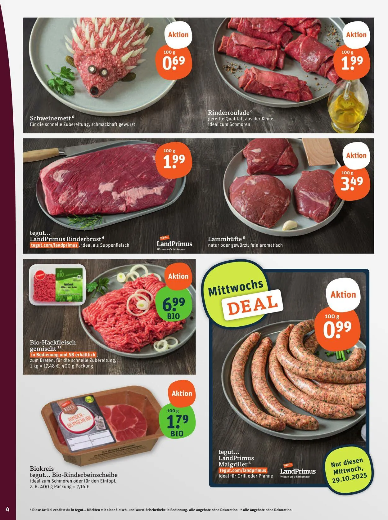 Tegut Aktueller Prospekt von 20. Oktober bis 26. Oktober 2025 - Prospekt seite 6
