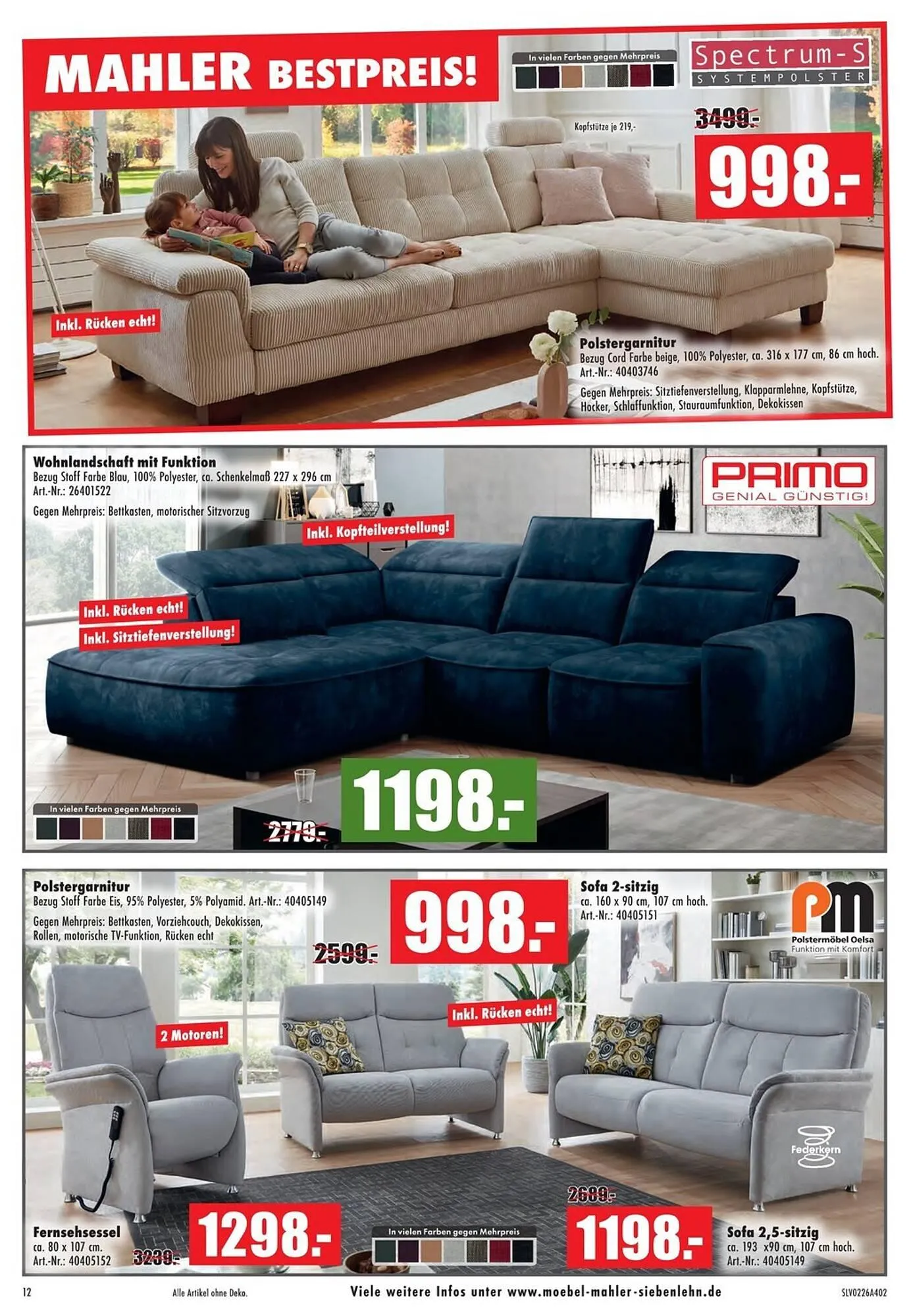 Möbel Mahler Katalog von 18. Februar bis 24. Februar 2026 - Prospekt seite 12