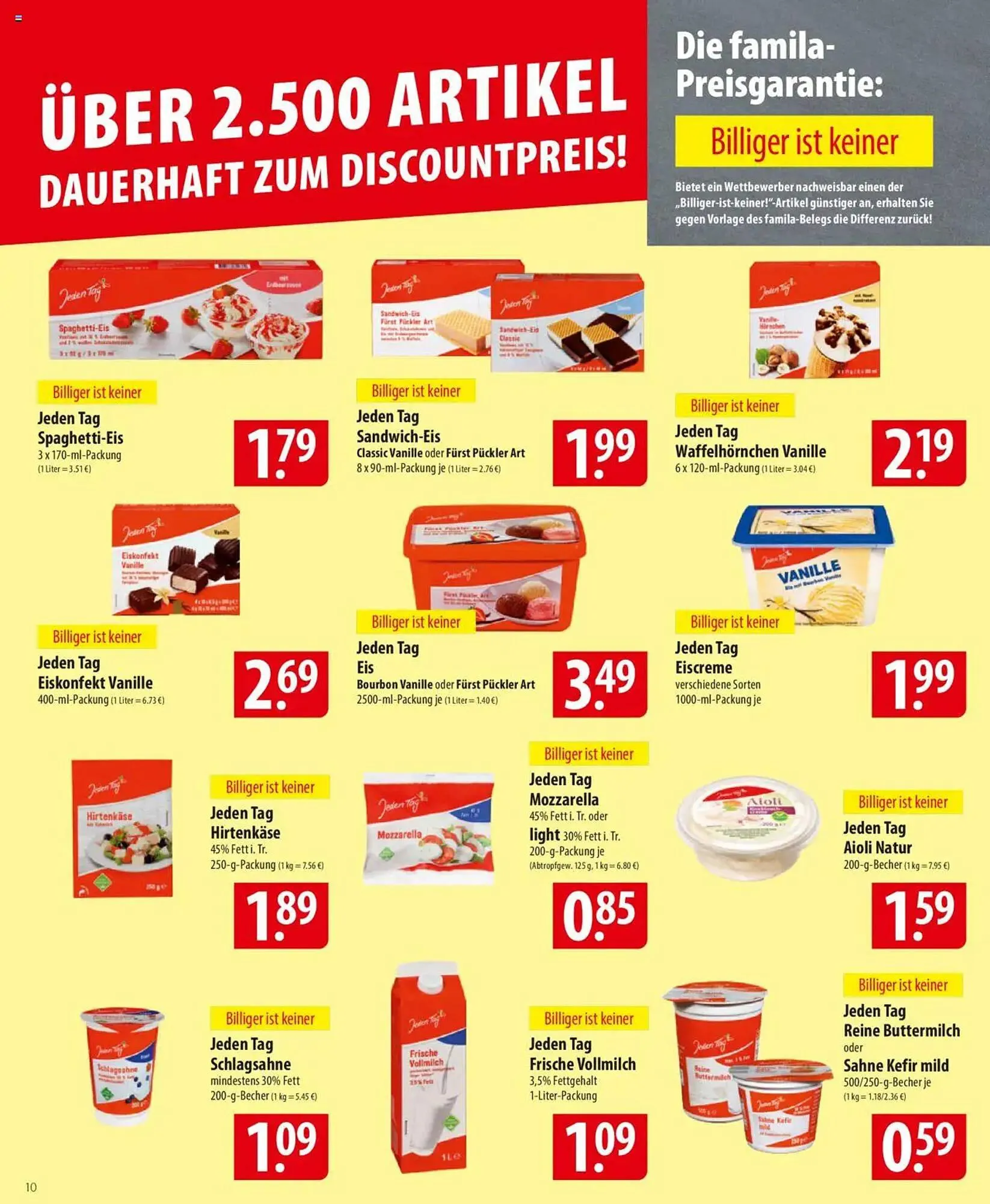 Famila Nord Ost Prospekt von 28. Juli bis 2. August 2025 - Prospekt seite 10