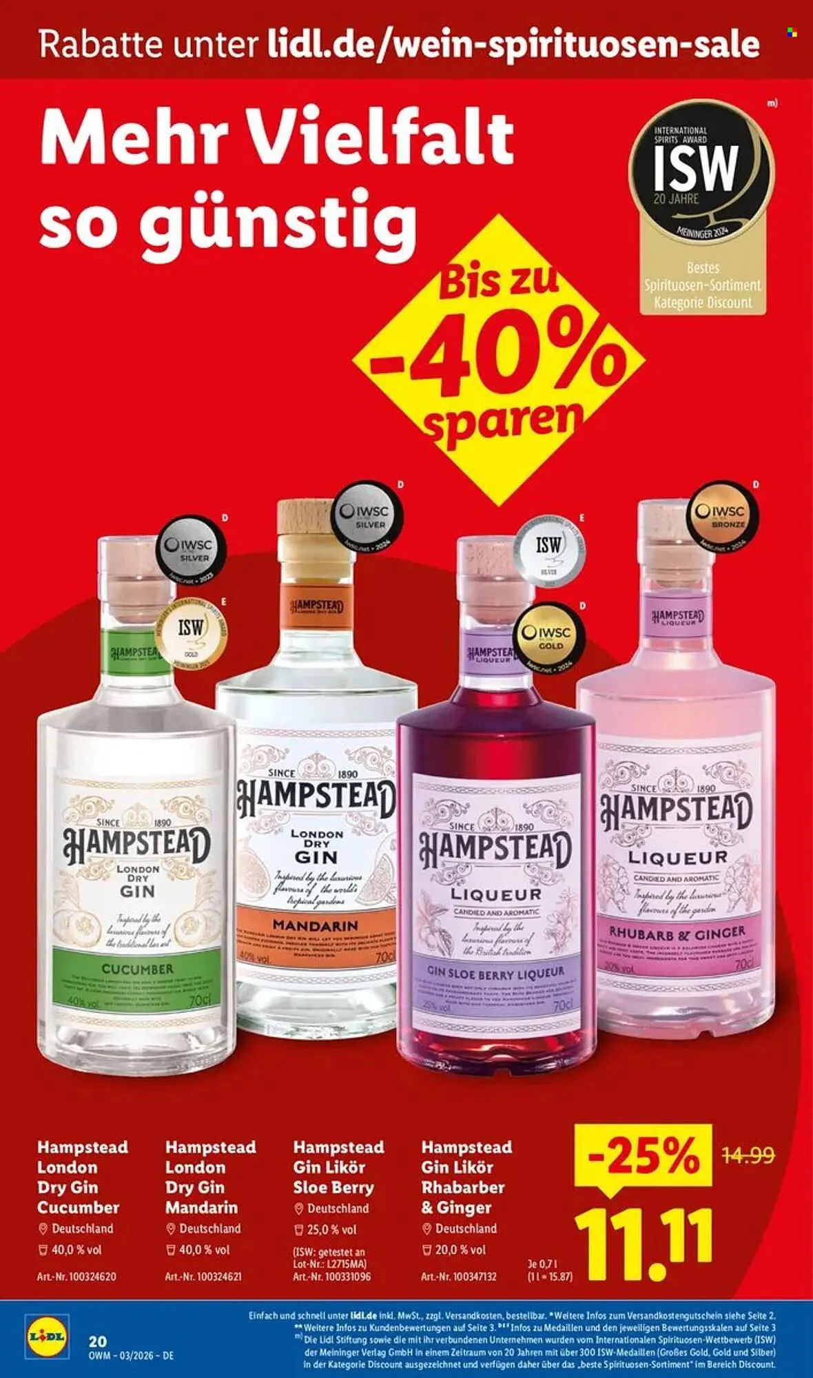 Lidl Prospekt von 1. März bis 31. März 2026 - Prospekt seite 20