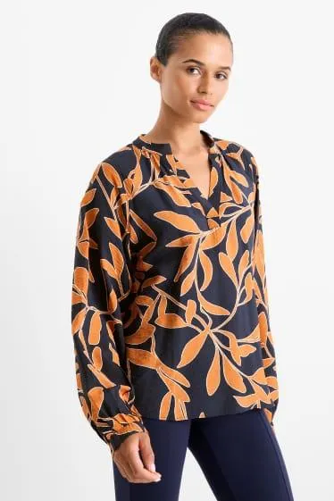 V-neck blouse - floral