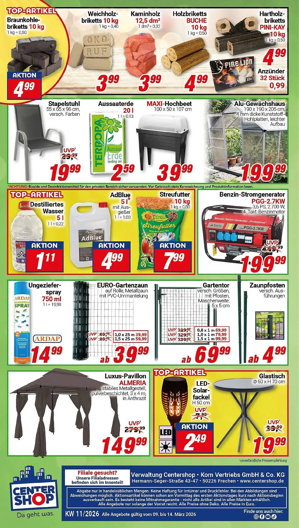 CENTERSHOP Prospekt von 9. März bis 14. März 2026 - Prospekt seite 20