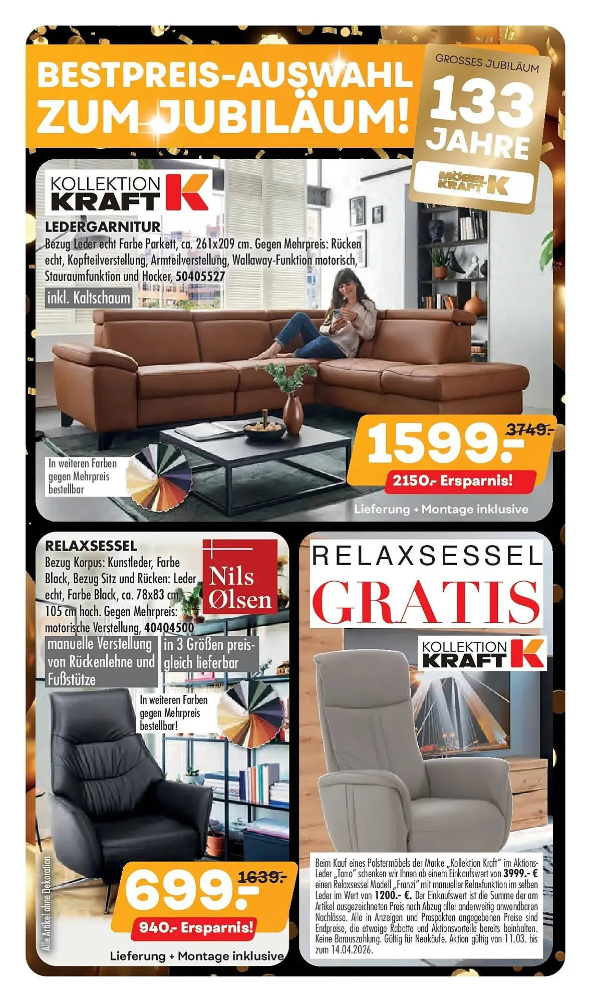 Möbel Kraft Prospekt von 10. März bis 14. April 2026 - Prospekt seite 1
