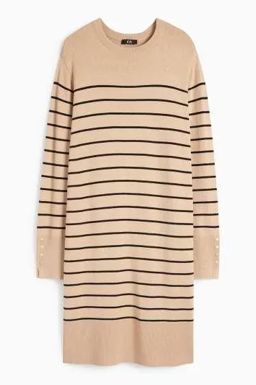 Knitted dress - striped