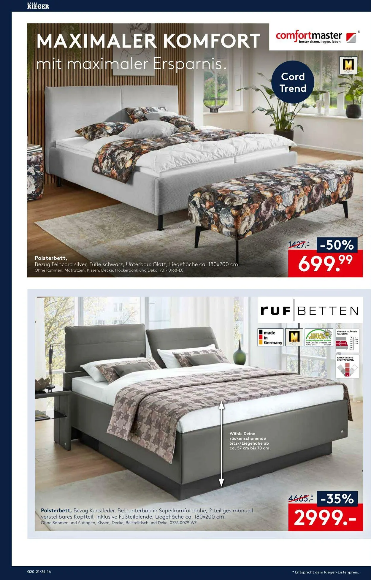 Möbel Rieger Aktueller Prospekt von 22. April bis 6. Mai 2026 - Prospekt seite 16