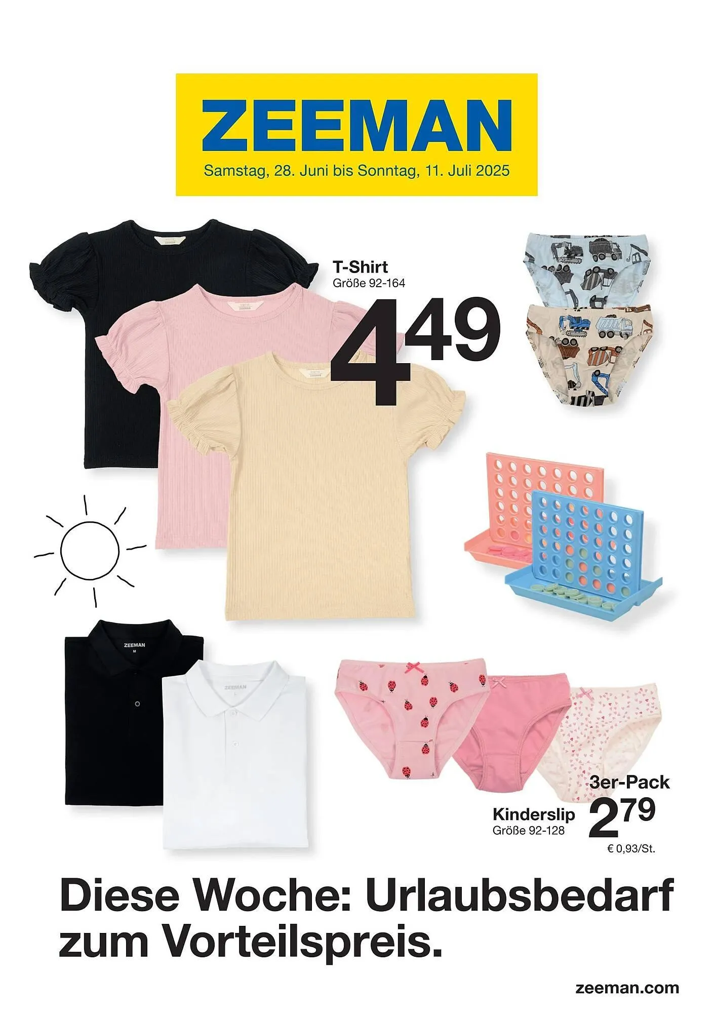 Zeeman Prospekt von 28. Juni bis 11. Juli 2025 - Prospekt seite 1