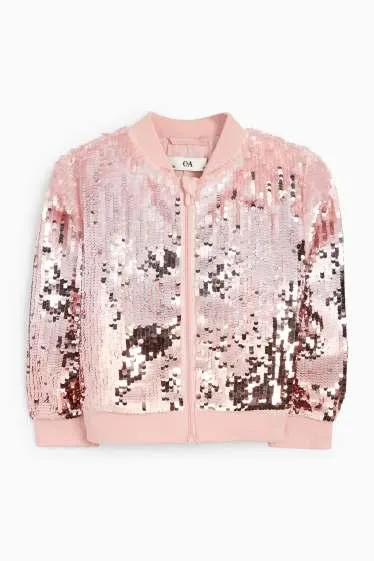 Sequin bomber jacket