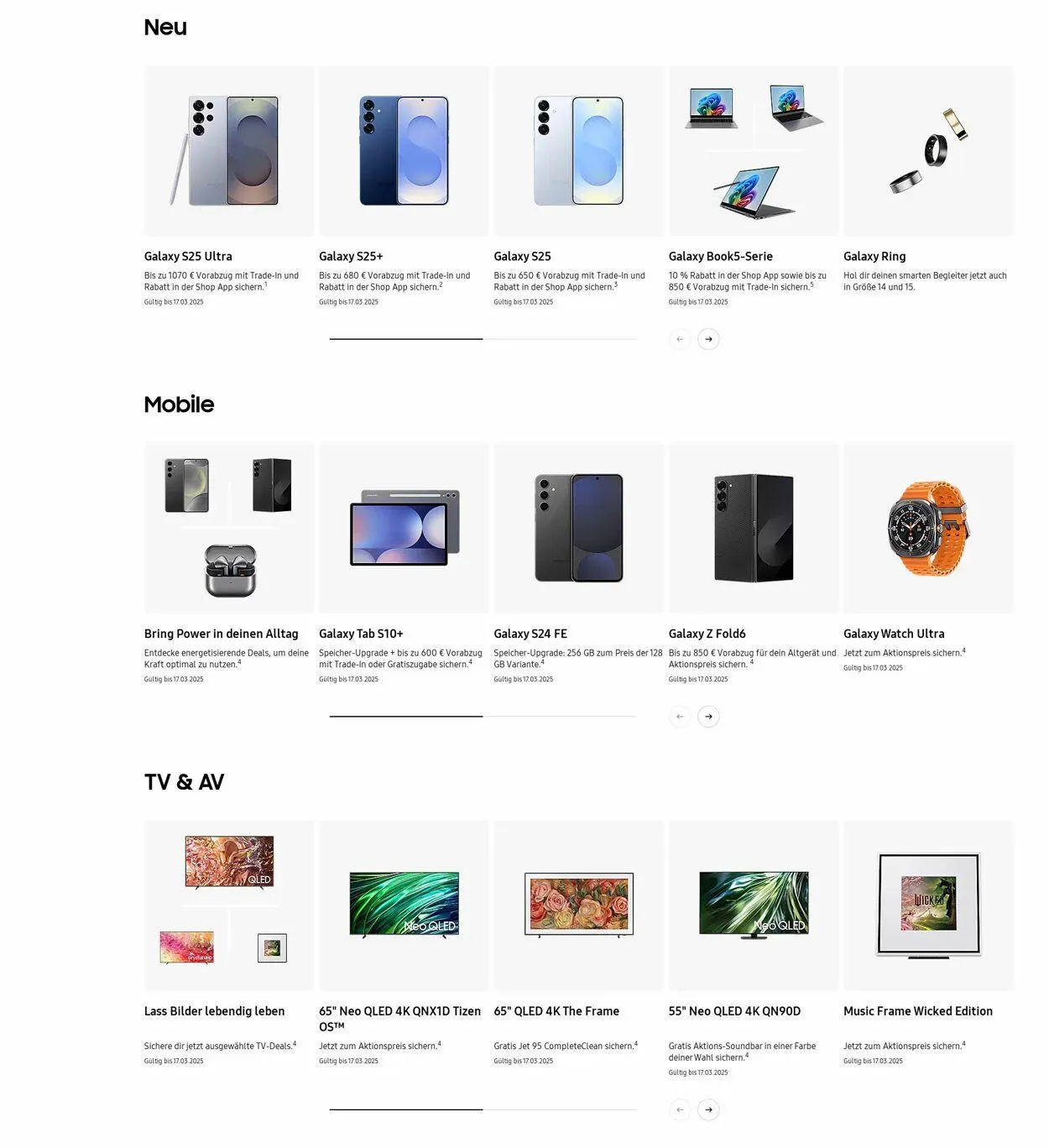 Samsung Aktueller Prospekt von 17. März bis 26. März 2025 - Prospekt seite 2