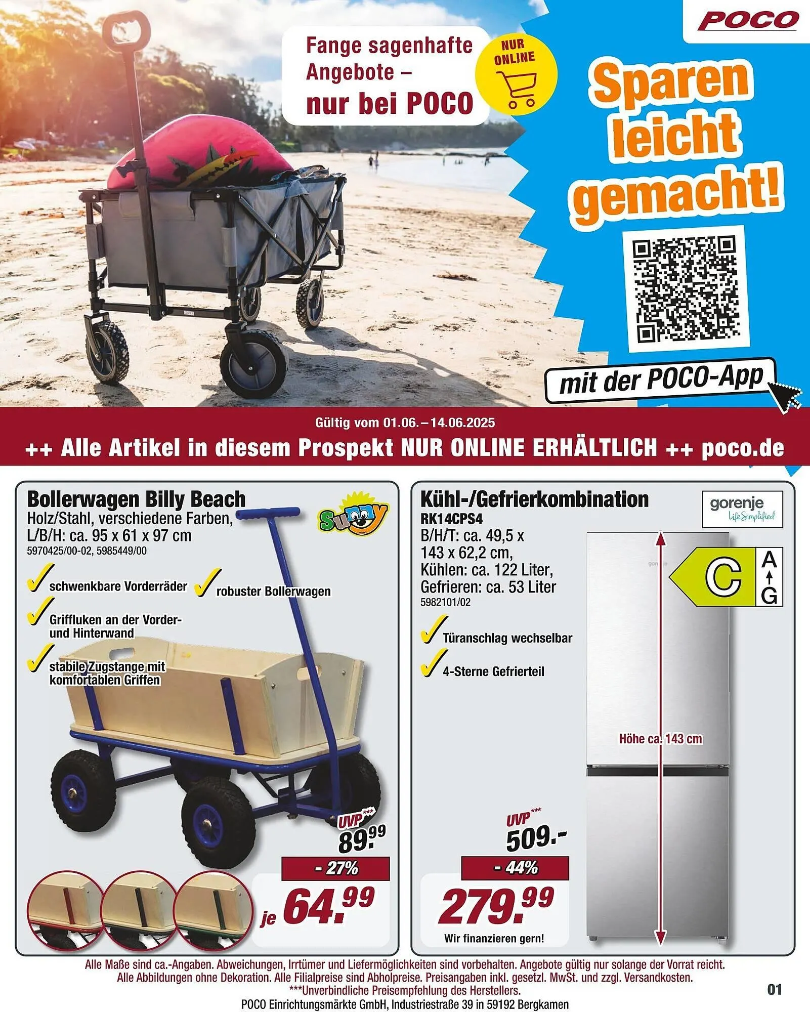 Poco Prospekt von 1. Juni bis 14. Juni 2025 - Prospekt seite 1