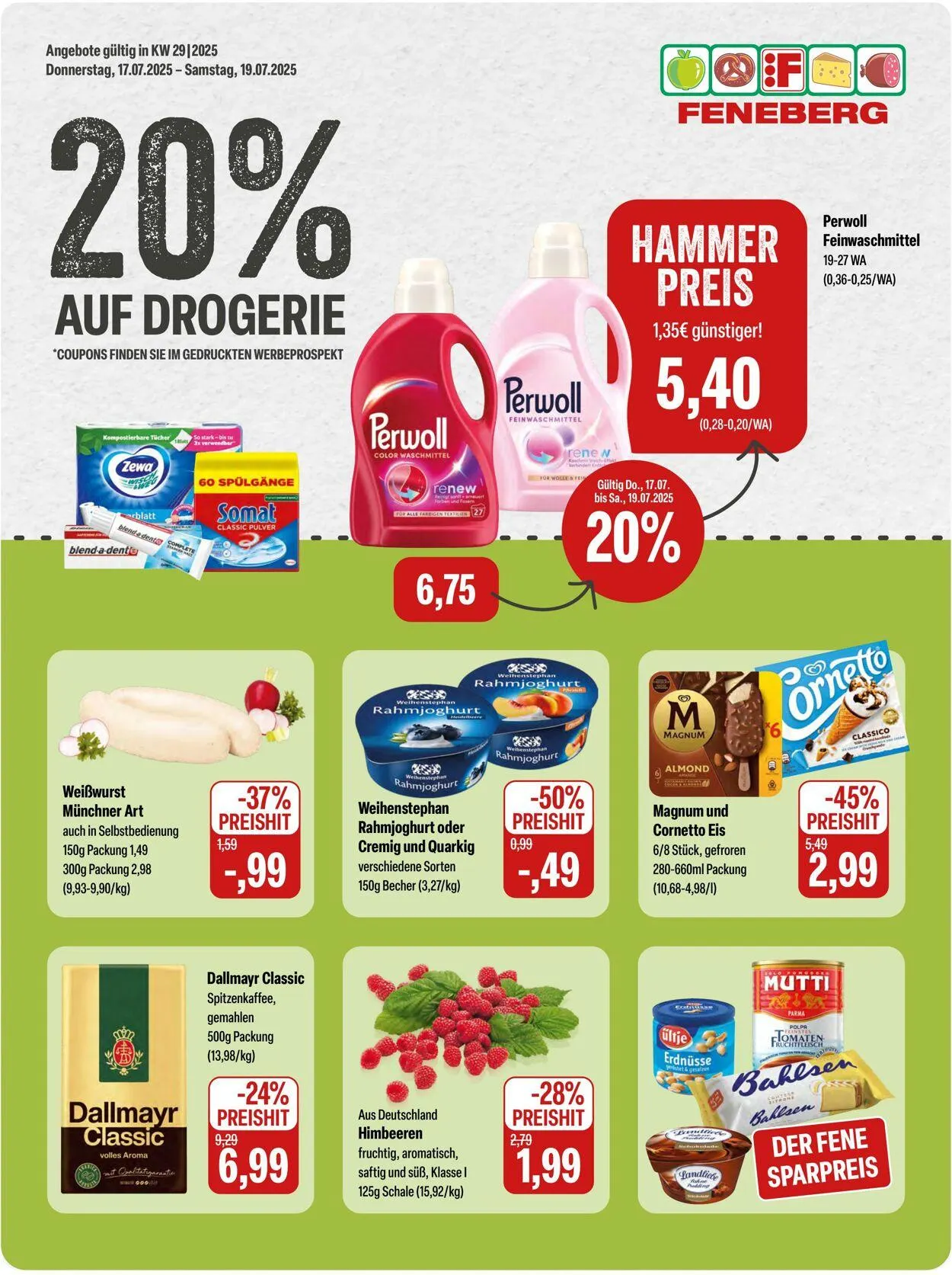 Feneberg Aktueller Prospekt von 14. Juli bis 20. Juli 2025 - Prospekt seite 1