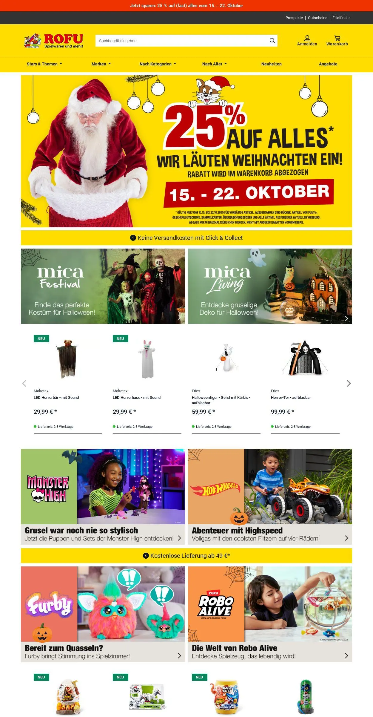 ROFU Kinderland Aktueller Prospekt von 20. Oktober bis 29. Oktober 2025 - Prospekt seite 1