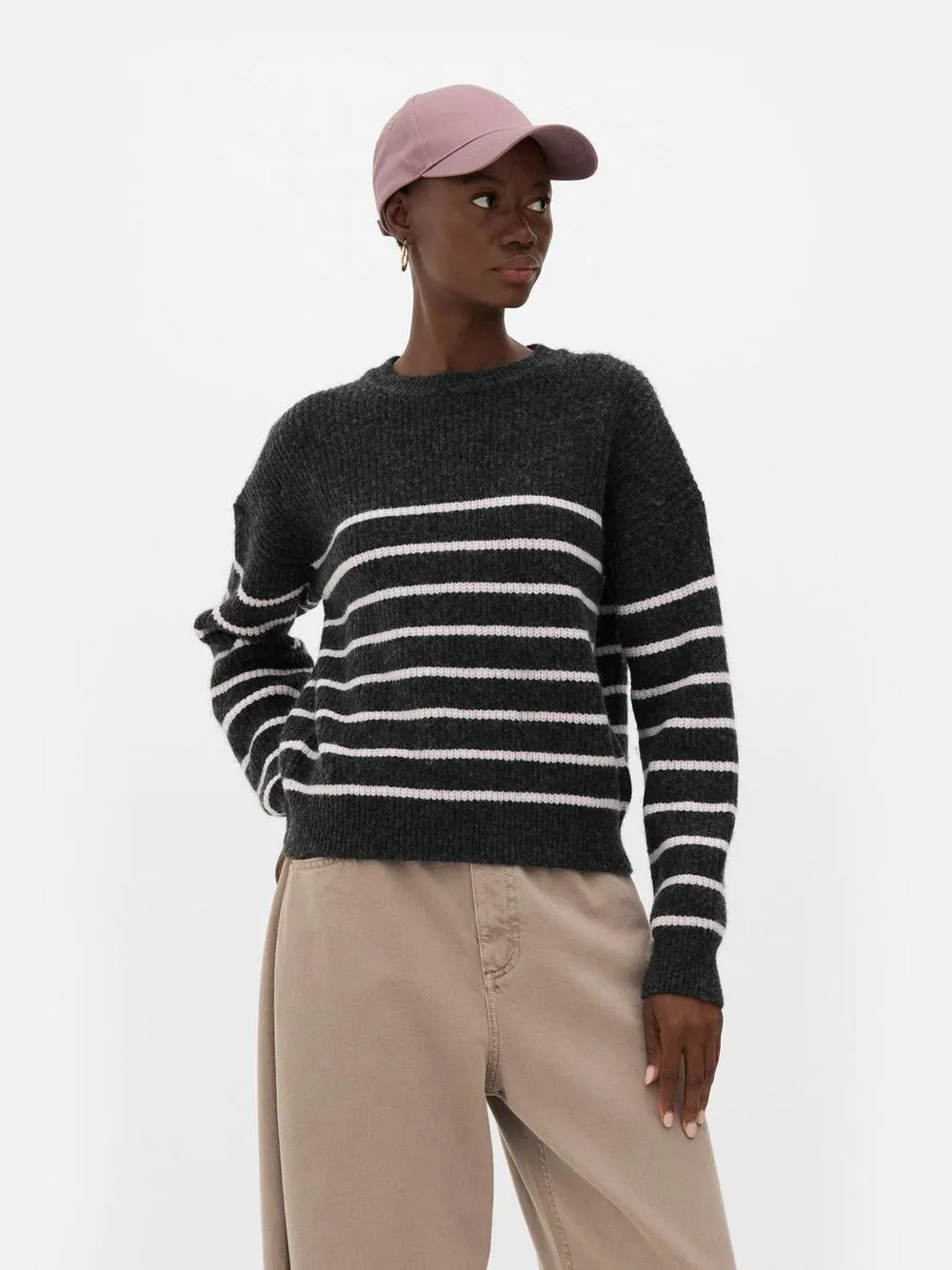 Ribbed Crew Neck Sweater