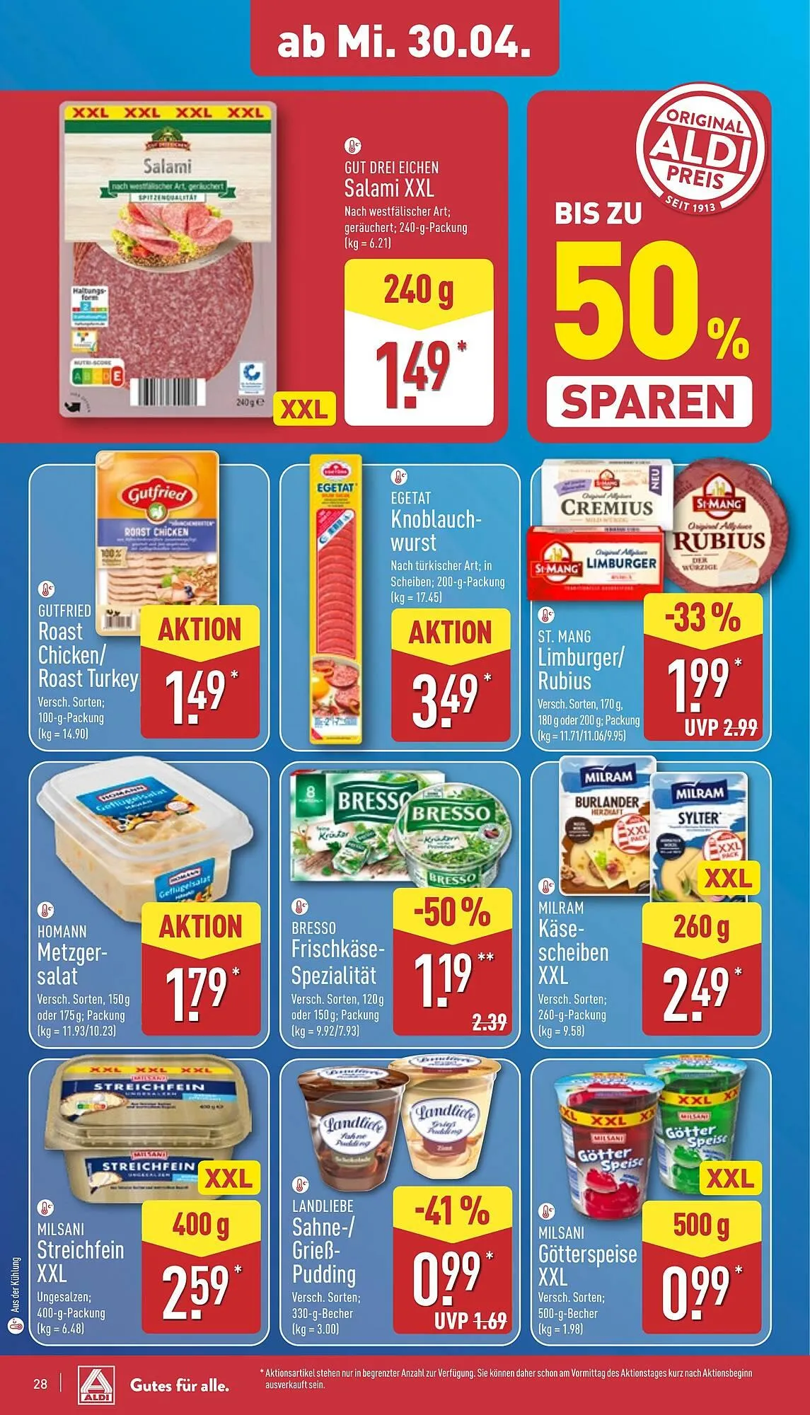 Aldi Nord Prospekt von 28. April bis 3. Mai 2025 - Prospekt seite 28