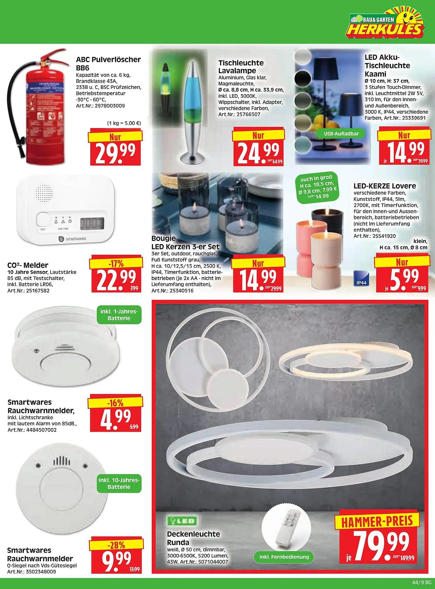 Herkules Baumarkt Prospekt von 27. Oktober bis 1. November 2025 - Prospekt seite 9