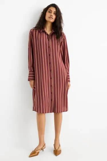 Shirt dress - striped