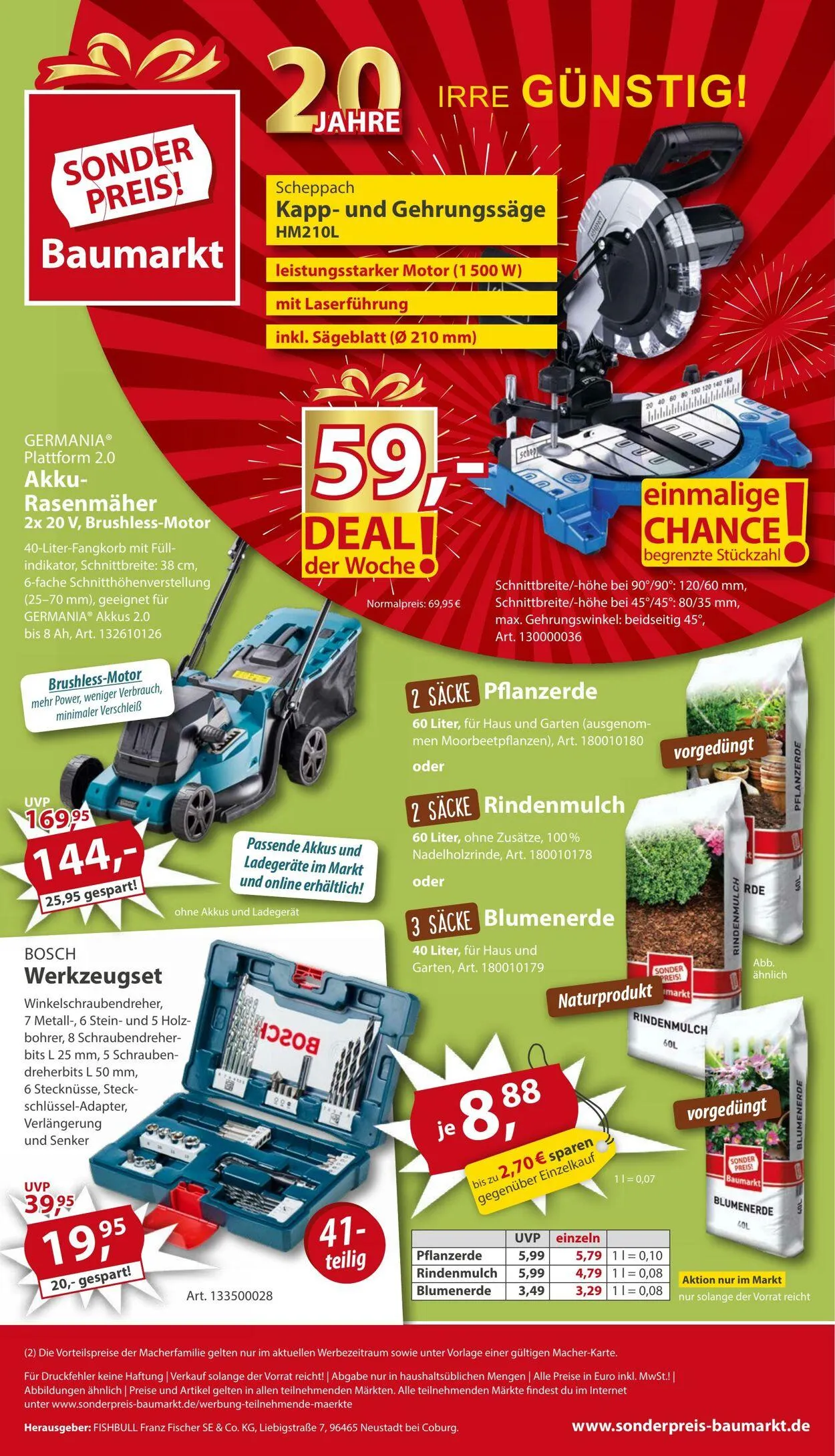 Sonderpreis Baumarkt Aktueller Prospekt von 3. Mai bis 17. Mai 2025 - Prospekt seite 20