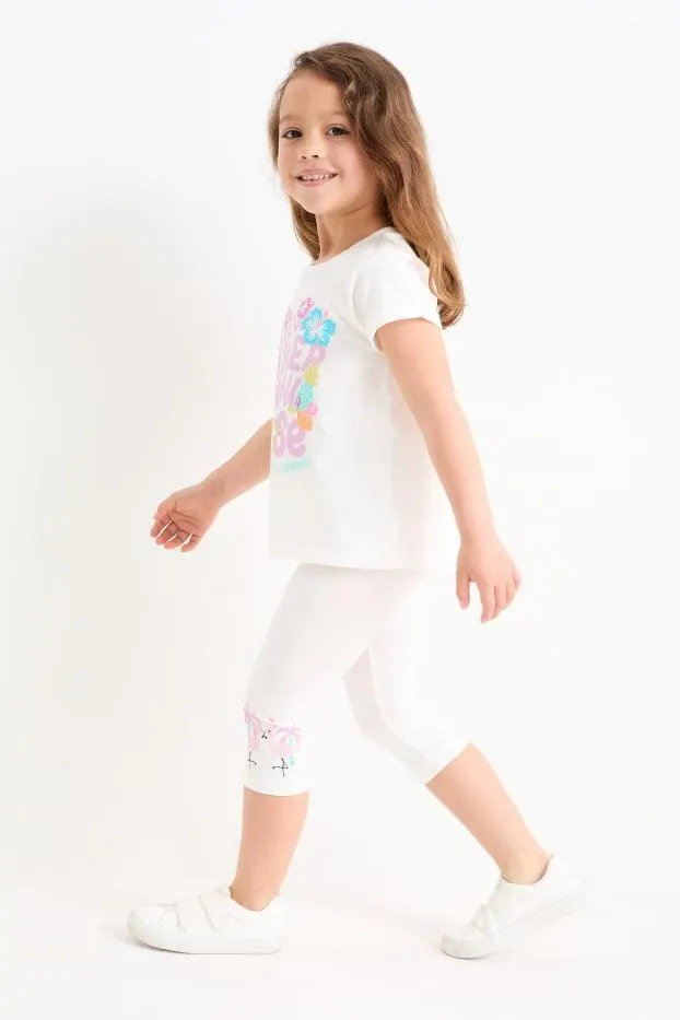 Multipack of 3 - palms - capri leggings